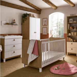 Rafi 5 Piece Nursery Furniture Set – Oak & White