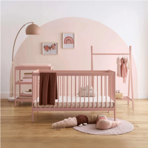 Nola 3 Piece Nursery Furniture Set – Blush Pink