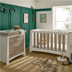 Ada 2 Piece Nursery Furniture Set – White & Ash