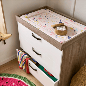 Enzo 2 Piece Nursery Furniture Set – Truffle Oak & White