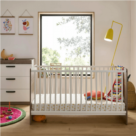 Enzo 2 Piece Nursery Furniture Set – Truffle Oak & White