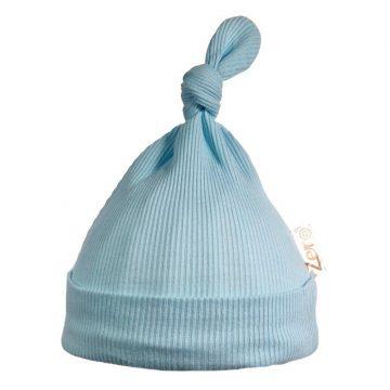 Ribbed Baby Knot Hat-Blue