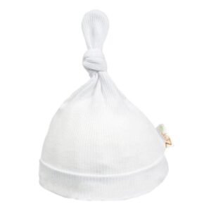 Ribbed Baby Hat-white