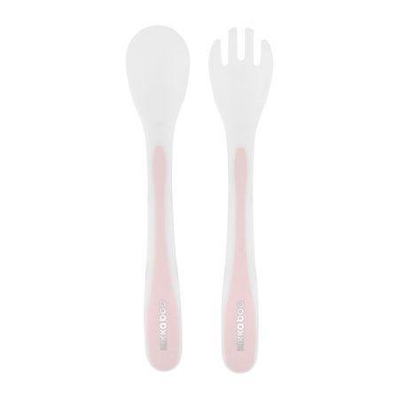 Kikka Boo Spoon And Fork Set Pink