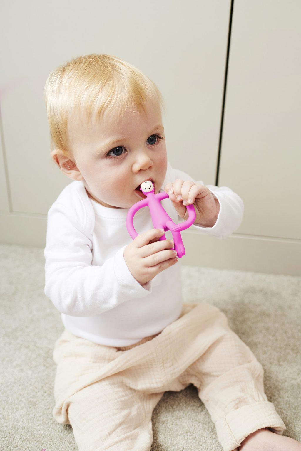 Matchstick Monkey Teething Toy Pink