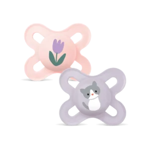 Mam Pure Start Soother Pink 0-2m 2pk