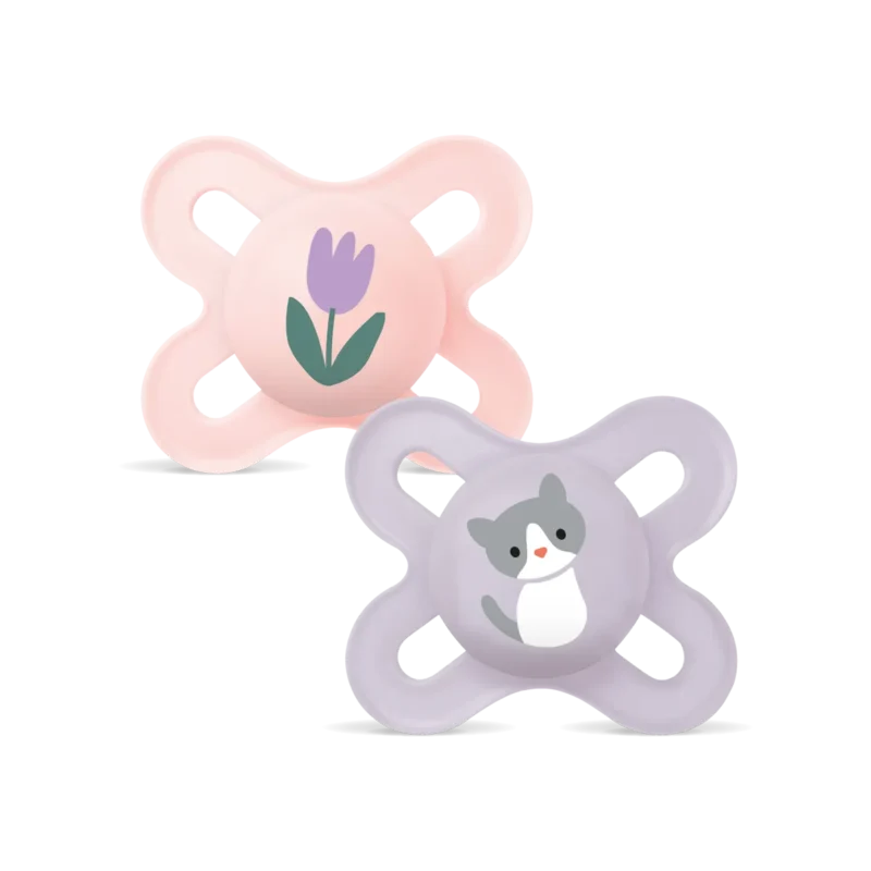 Mam Pure Start Soother Pink 0-2m 2pk