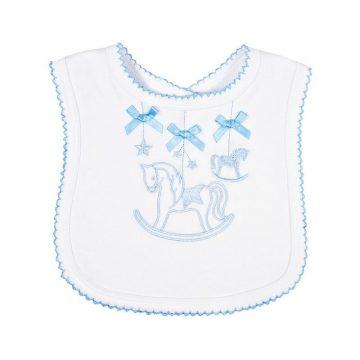 Blue Rocking Horse Bib