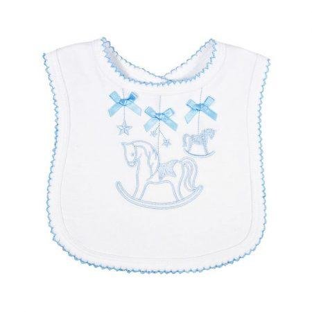 Blue Rocking Horse Bib