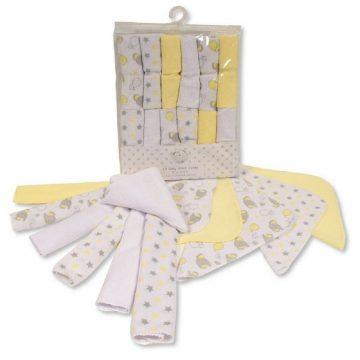 Baby Wash Cloths 12pk- Lemon