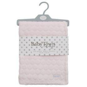 Baby Embossed Circles Plush Blanket-pink