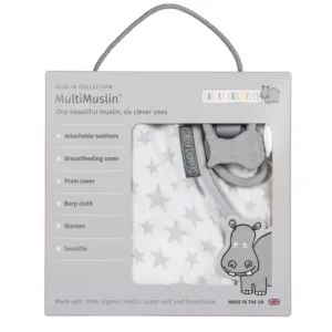 6-in-1 Multimuslin Breastfeeding Cover – Silver Stars