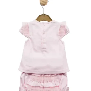 Mintini Pink Bow Top & Bloomer Short