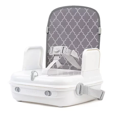 Yummigo Booster/feeding Seat With Storage Compartments – Grey/white