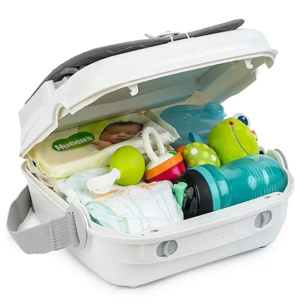 Yummigo Booster/feeding Seat With Storage Compartments – Grey/white