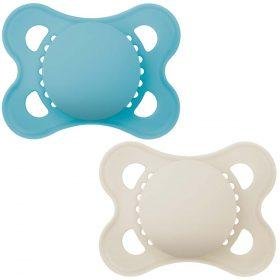 Mam Soother Pure Original 2-6m Plain Blue X2