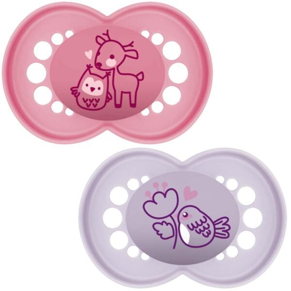 Mam Soother Pure Original 6+m Pink X2