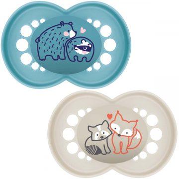 Mam Soother Pure Original 16+m Blue X2