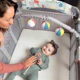 Contour® Electra Bassinet Travel Cot With Changing Table