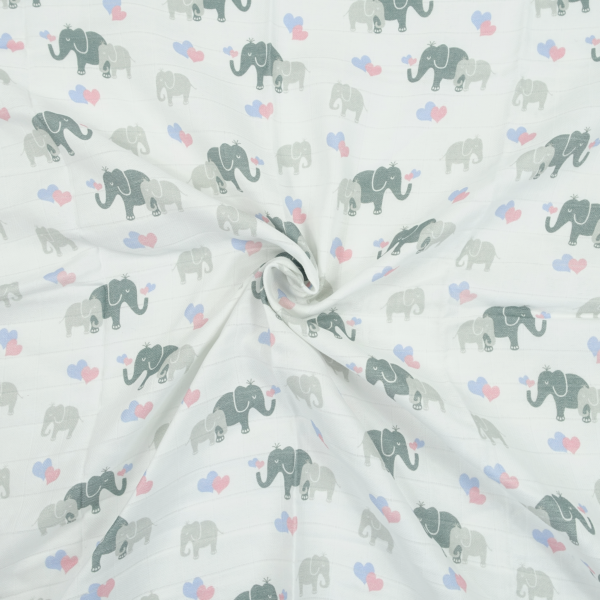 Muslinz 3 Pack Bamboo/organic Cotton Muslin Squares 70x70cm – Elephant