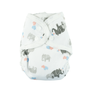 Muslinz Washable Nappy Wrap – Size 1 – Elephant