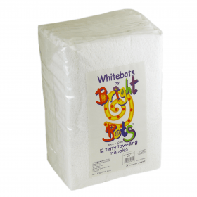 12 Pack White Terry Squares 60x60cms