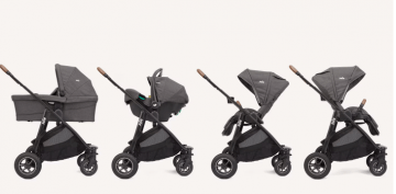 Joie Versatrax™ Trio Pram, Infant Carrier And Carry Cot