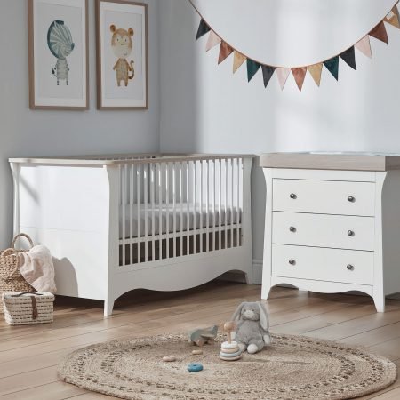 Clara 2 Piece Nursery Furniture Set (cot Bed & Dresser) – White (copy)