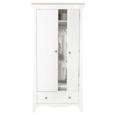 Clara 2 Door Double Wardrobe – White (copy)