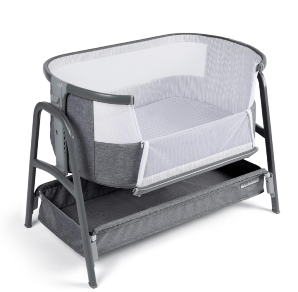 Ickle Bubba Bubba&me – Bedside Crib – Space Grey