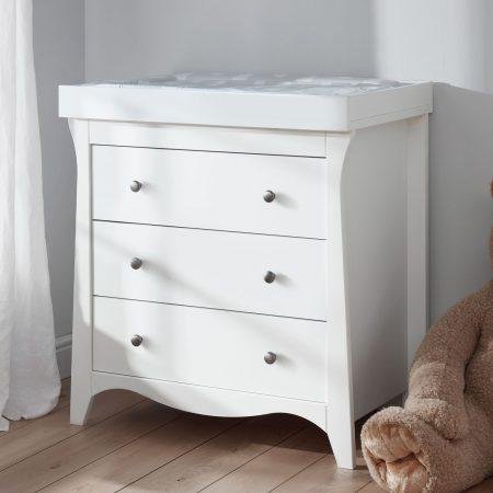 Clara 3 Drawer Dresser & Changer – White