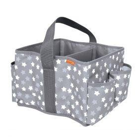 Nappy Caddy/organiser – Grey Stars