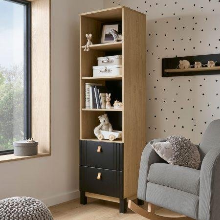 Rafi Bookcase – Oak & Black