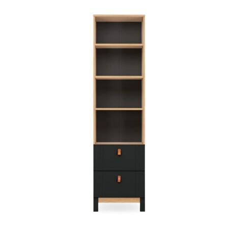 Rafi Bookcase – Oak & Black