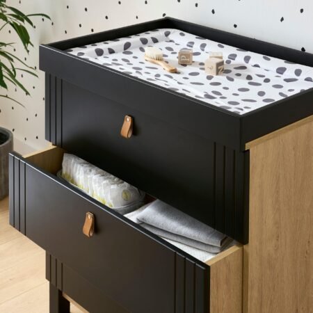 Rafi Dresser & Changer – Oak & Black