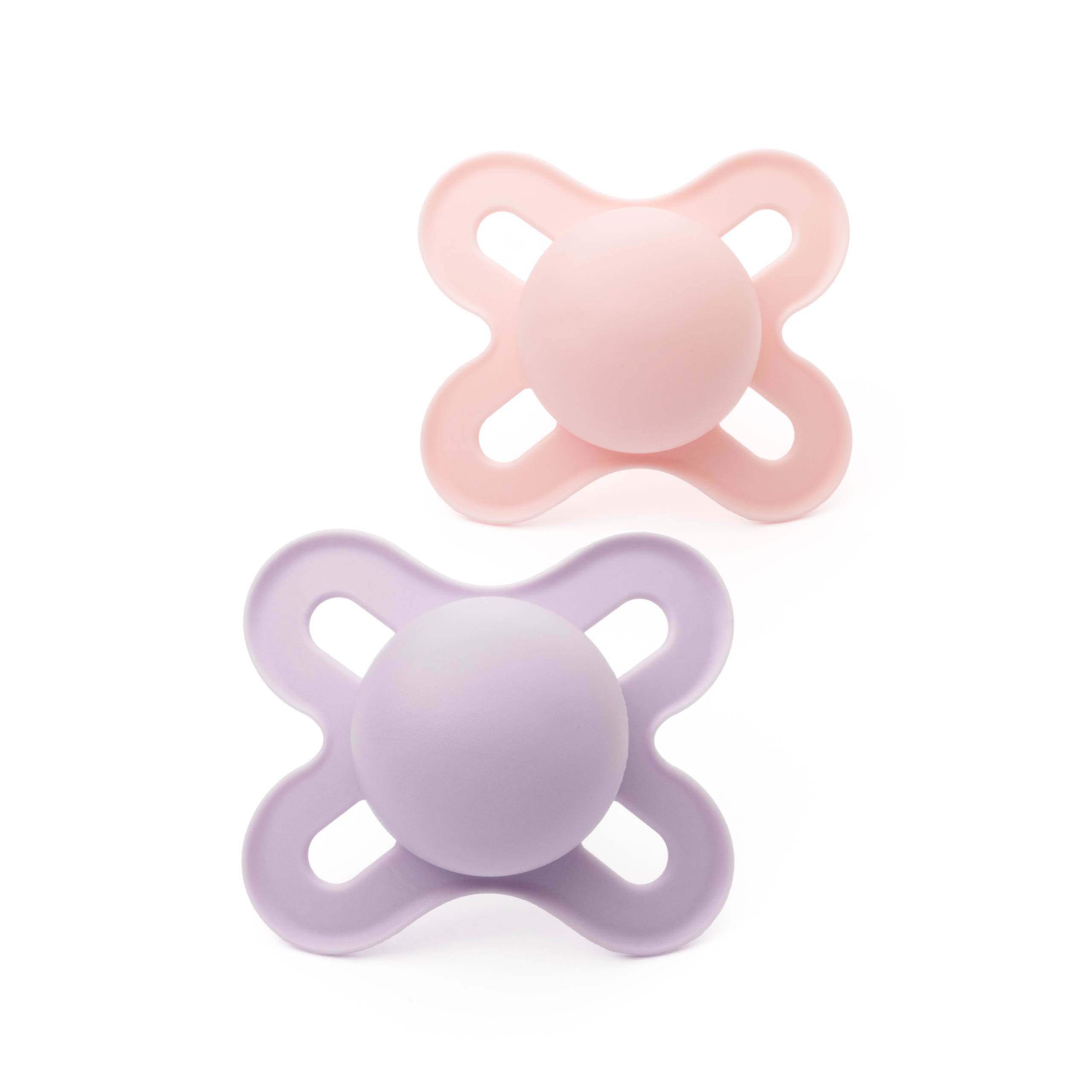 Mam Pure Start Soother Solid Pink 0-2m 2pk Mam Pure Start Soother Solid Pink 0-2m 2pk