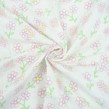 Muslinz 3 Pack Bamboo/organic Cotton Muslin Squares 70x70cm – Flowers