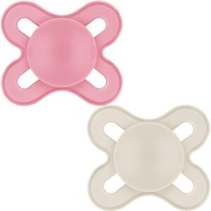 Mam Pure Start Soother Solid Pink 0-2m 2pk