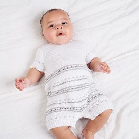 Dandelion Knitted Pointelle Romper