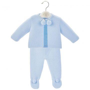 Dandelion Blue Pom Pom Knitted Set