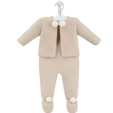 Dandelion Two Tone Pom Pom Knitted Set