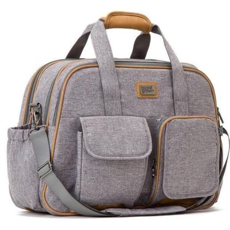 Bizzi Growin Baby Travel Crib Changing Bag - Windsor Grey - Pod