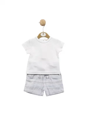 Mintini White Indigo Top & Shorts