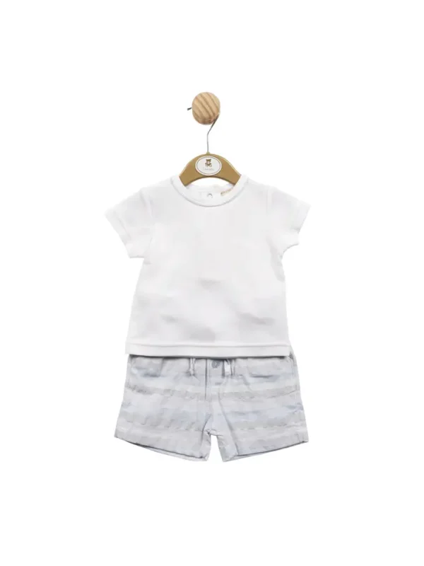 Mintini White Indigo Top & Shorts