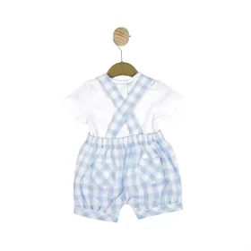 Top & Short Dungaree – Blue/white