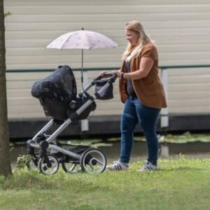 Dooky Stroller Parasol- Romantic Leaves- Beige