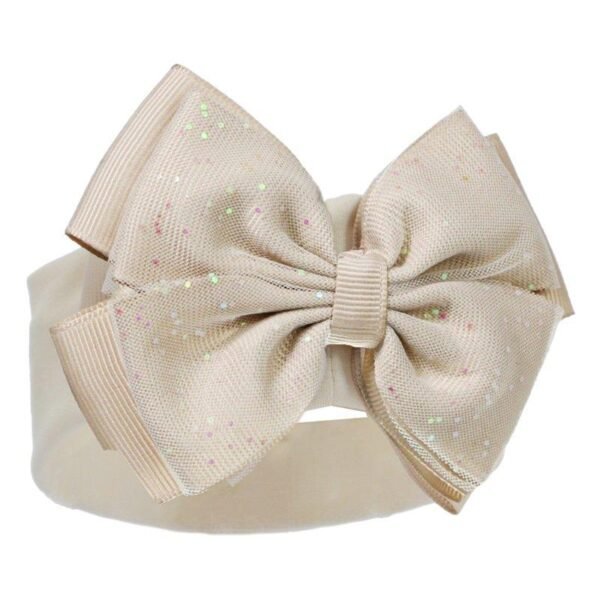 Beige Headband With Bow