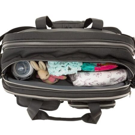 Baby Travel Crib Changing Bag - Chelsea Black - Pod