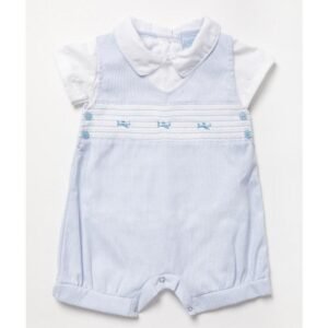 Rock A Bye Baby Boy Embroidered Romper
