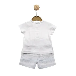 Mintini White Indigo Top & Shorts